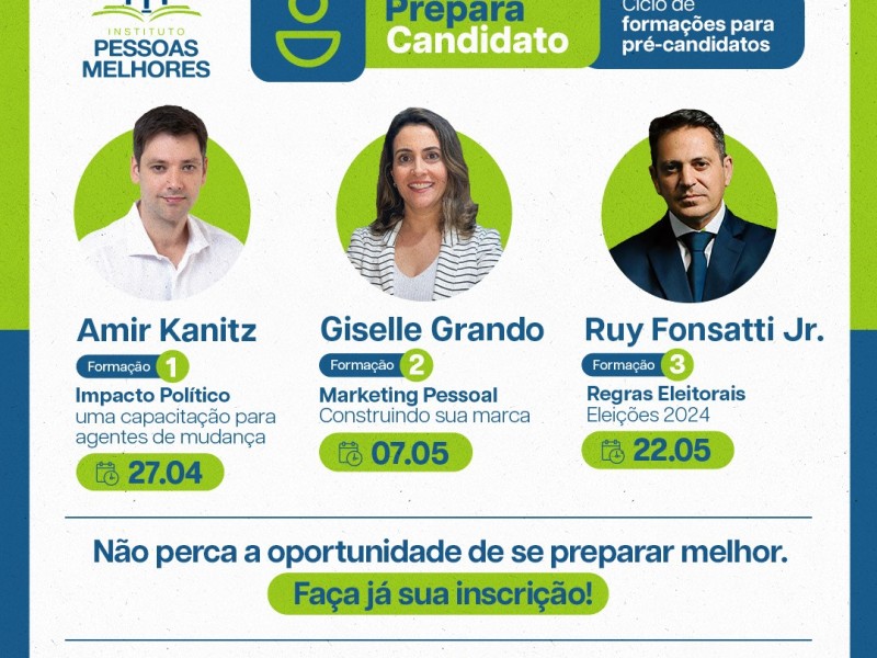 IPM promoverá o Prepara Candidato – um ciclo de formações para pré-candidato às eleições de 2024